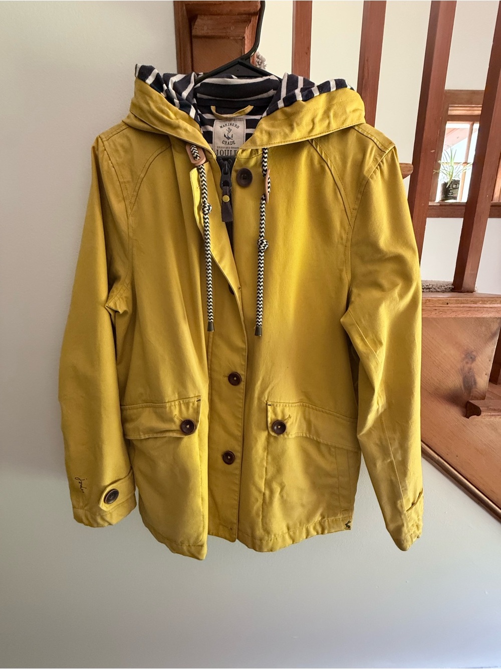 Joules yellow rain coat